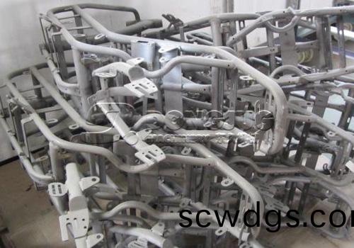 車架噴砂(sha)加工